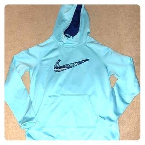 Blue nike pullover hoodie